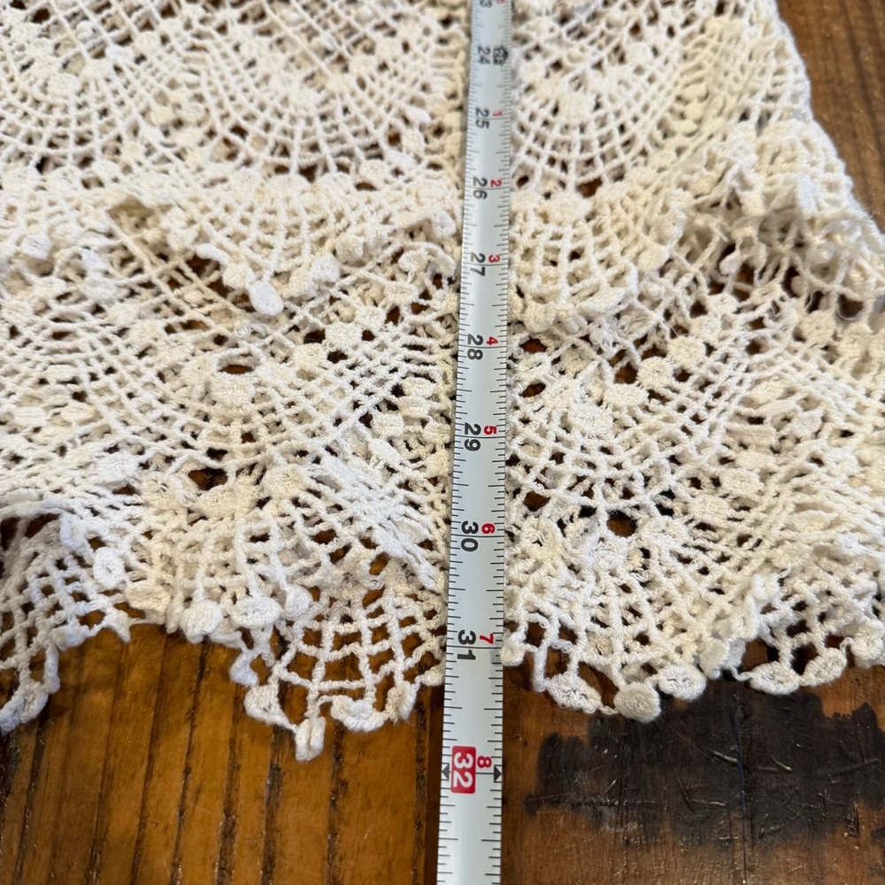 Pretty Angel Boho Lace Tunic Top XL Ivory Crochet & Lace Romantic Festival - Picture 9 of 13